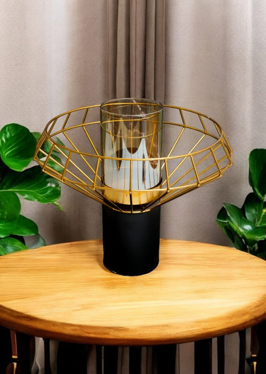 Modern Gold Wire Candle Holder