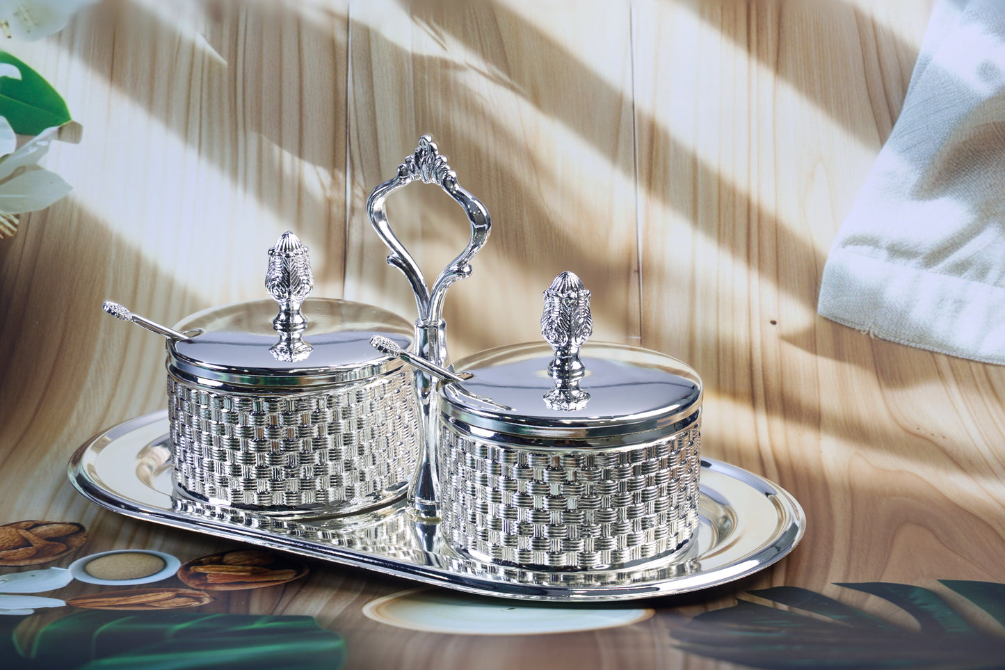 TIMELESS ELEGANCE SILVER CONDIMENT SET