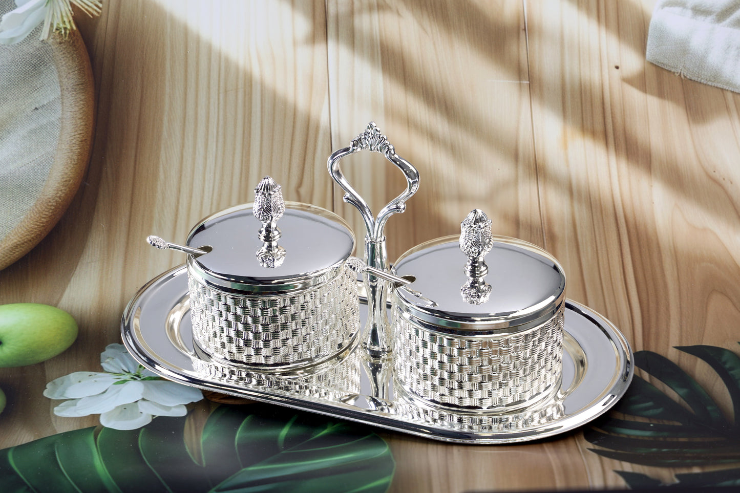 TIMELESS ELEGANCE SILVER CONDIMENT SET