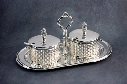 TIMELESS ELEGANCE SILVER CONDIMENT SET