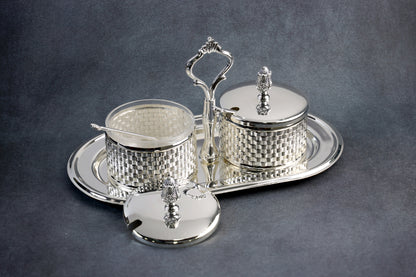 TIMELESS ELEGANCE SILVER CONDIMENT SET