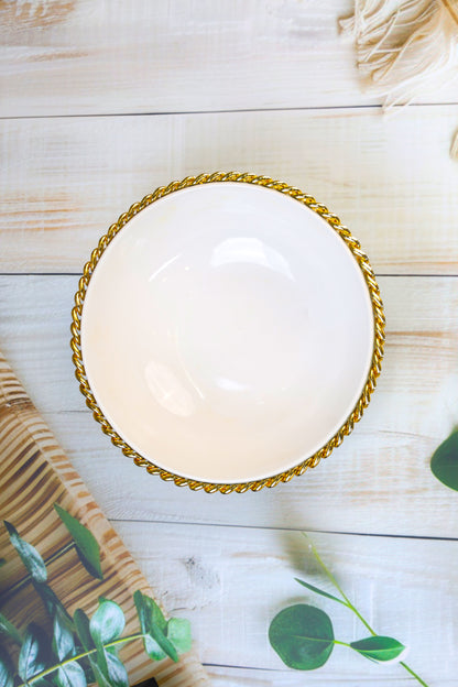 GILDED ELEGANCE SERVING BOWL