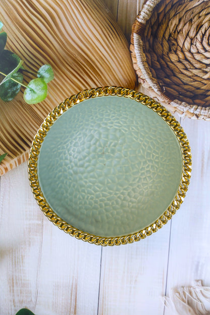 GILDED ELEGANCE SERVING BOWL