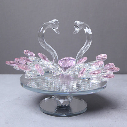 crystal duck showpiece