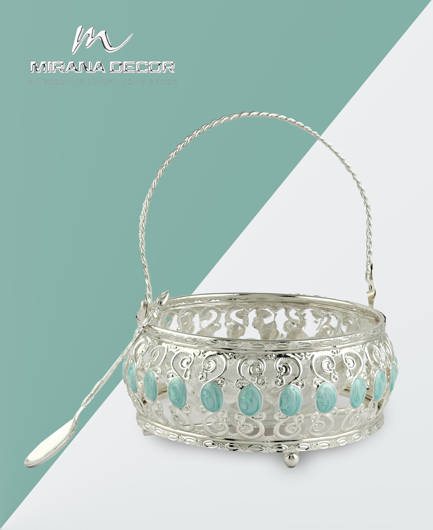 ENAMEL STONE BASKET