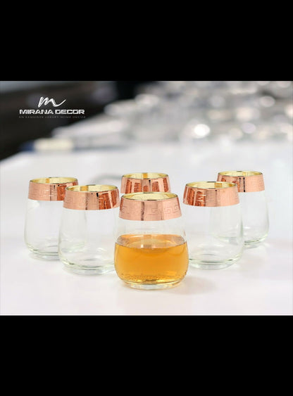 Set of 6 Starlyte Gold Rimmed Highballs 340ML