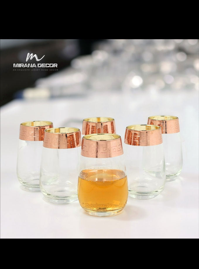 Set of 6 Starlyte Gold Rimmed Highballs 340ML