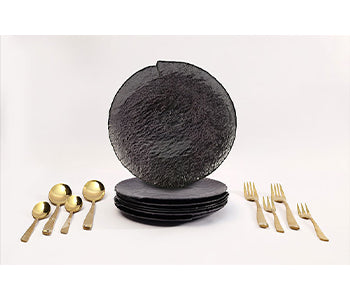 Luxury Glass Snack Serving Set