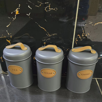 Luxury Tea Coffee Sugar Canister Set