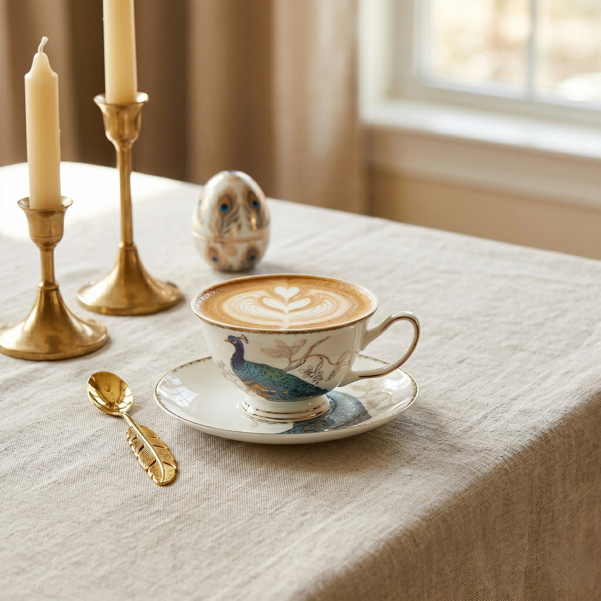 Ornate Blossom Cup & Saucer Set 6 Piece (200 cc)