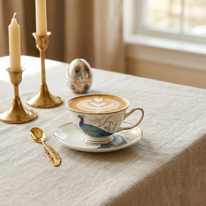 Ornate Blossom Cup & Saucer Set 6 Piece (200 cc)