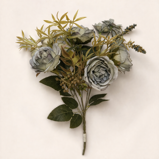 Elegant Artificial Floral Bouquet – Soft Pastel & Neutral Tones