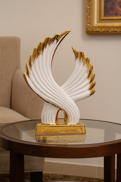 Modern Golden Wing Tabletop Showpiece