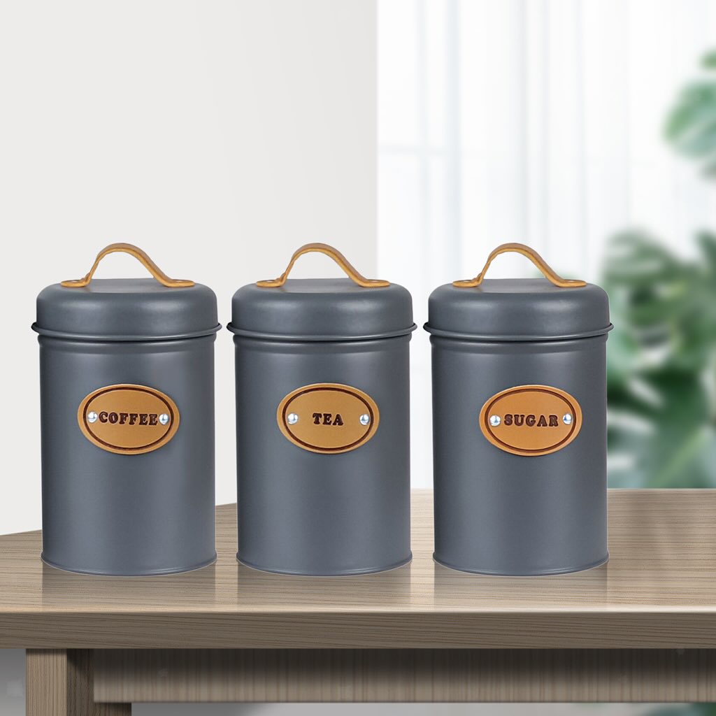 Modern Metal Kitchen Storage Canisters