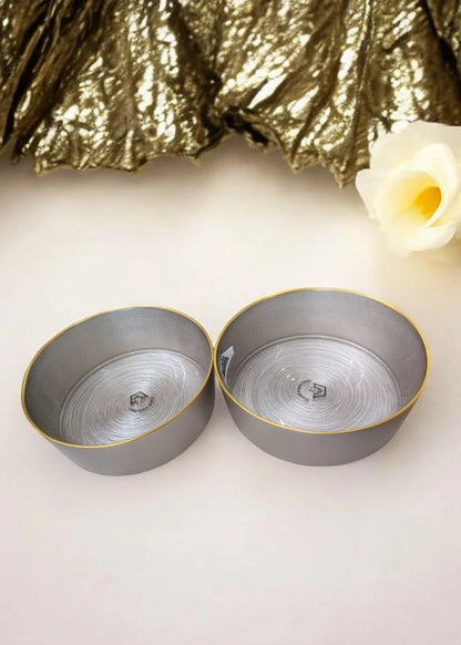 🎁 Serving Bowl with Gold-Rimmed Set of 2 (Discount)