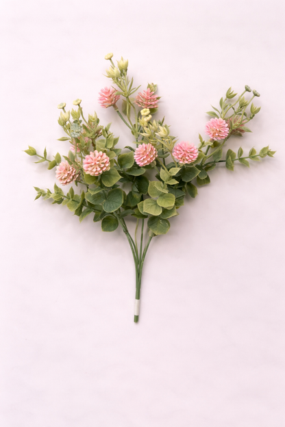 Artificial Blossom & Green Leaf Decorative Bunch
