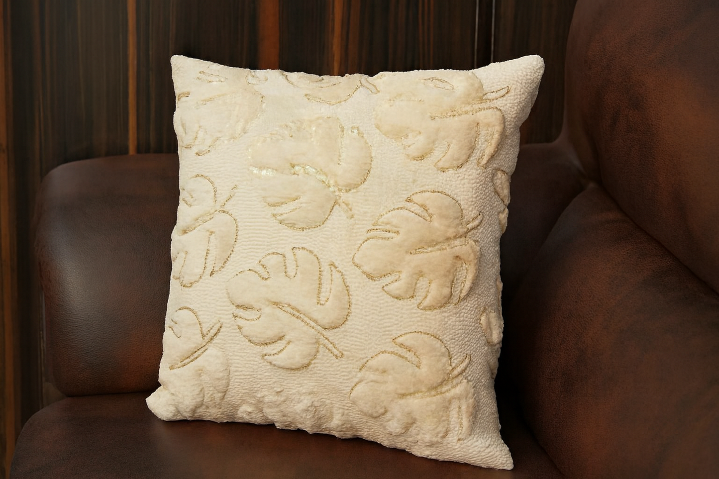 Premium 3D Monstera Leaf Cushion Cover