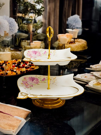 Premium Floral Dessert Serving Stand
