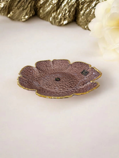 Premium Flower Shape Glass Serving Platter