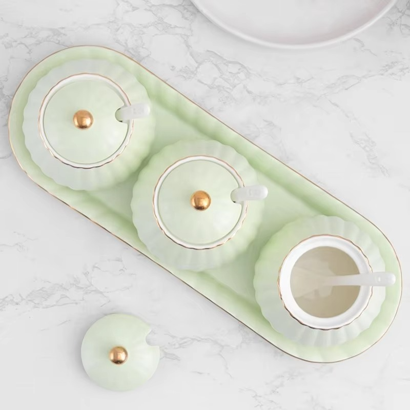 Premium Porcelain Spice Jar Set