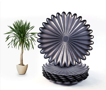 Purple Glass Snack Bowl Set