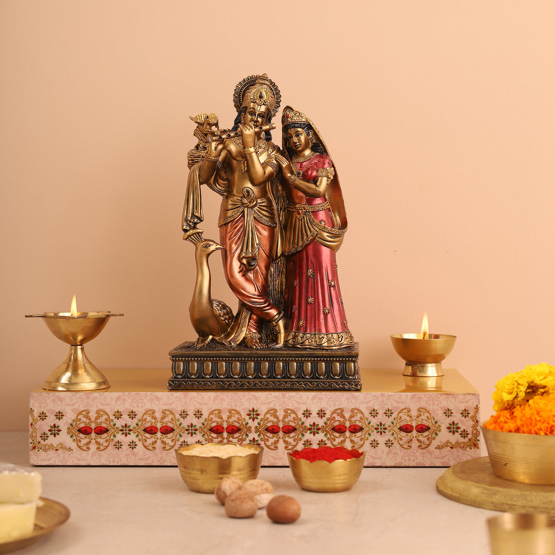 Radha Krishna Decorative Statue