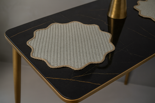 Round Bamboo Dining Table Mats 40cm Set of 6