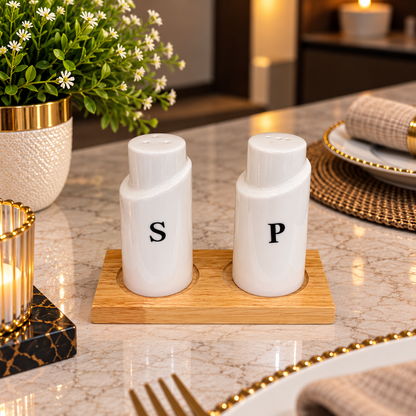 CERAMIC SALT N PEPPER SET