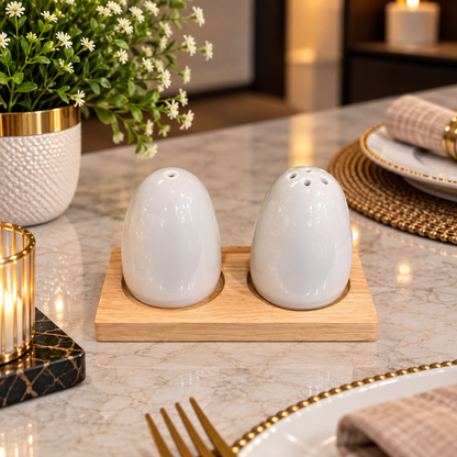 CERAMIC SALT N PEPPER SET