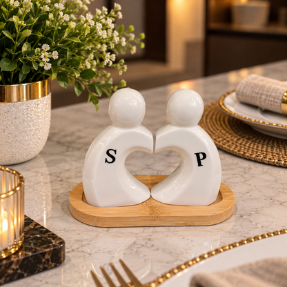 CERAMIC SALT N PEPPER SET