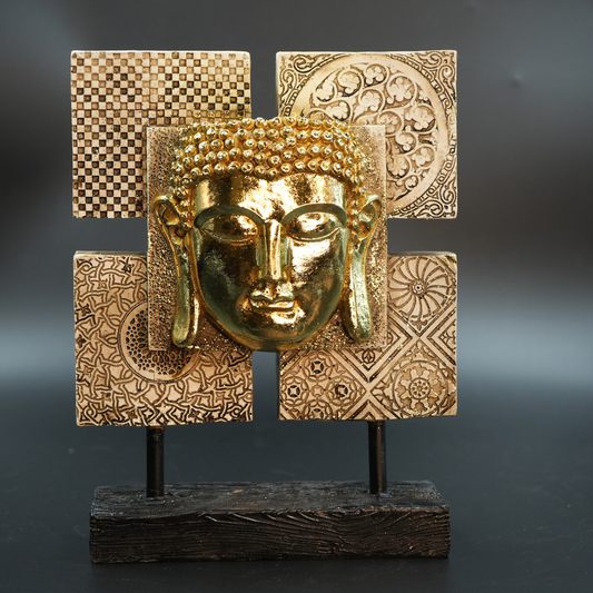 Antique Golden Buddha Wall Art Showpiece