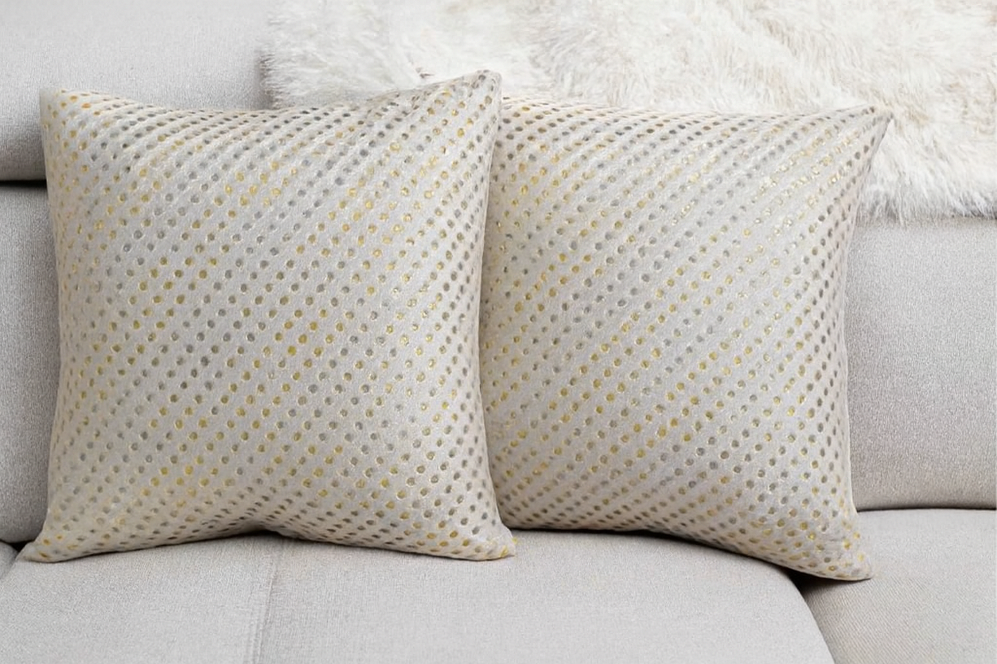 Signature Gold-Dotted Cushion Covers Set of 5