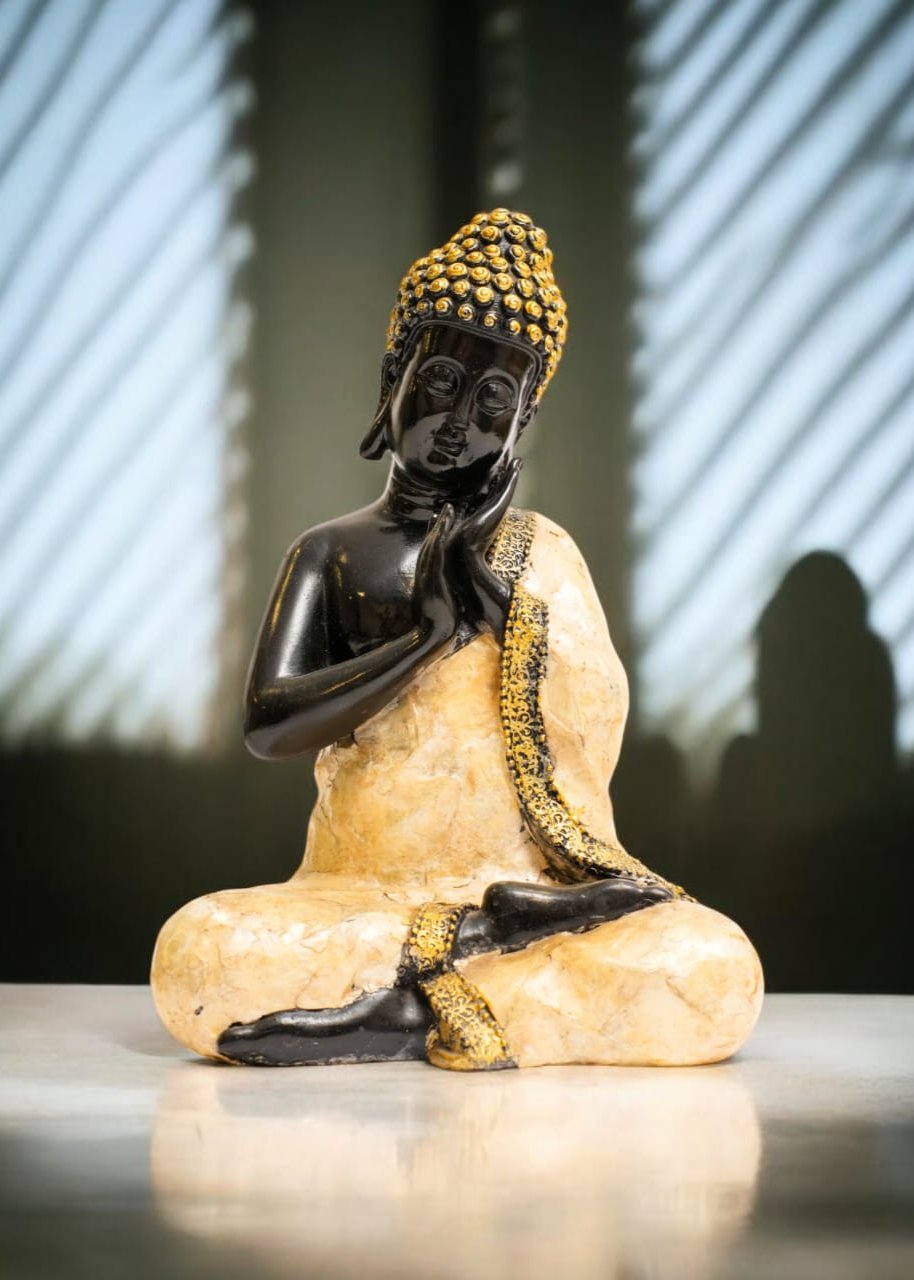 🎁 Clapping Buddha Idol Statue Showpiece for Serenity and Positivity (Discount)