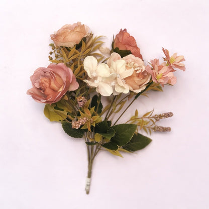 Elegant Artificial Floral Bouquet – Soft Pastel & Neutral Tones