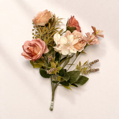 Luxury White & Gold Designer Vase with Artificial Floral Sticks