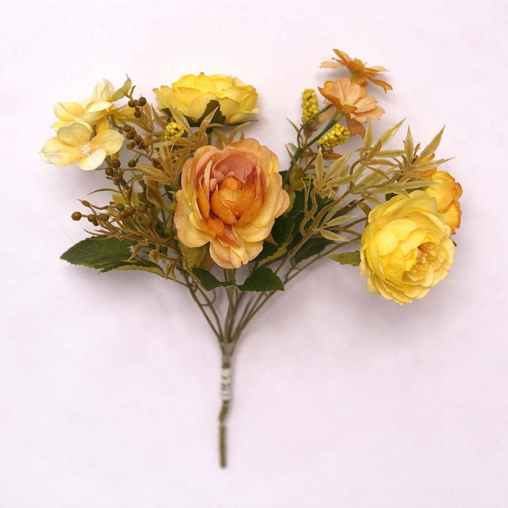 Elegant Artificial Floral Bouquet – Soft Pastel & Neutral Tones