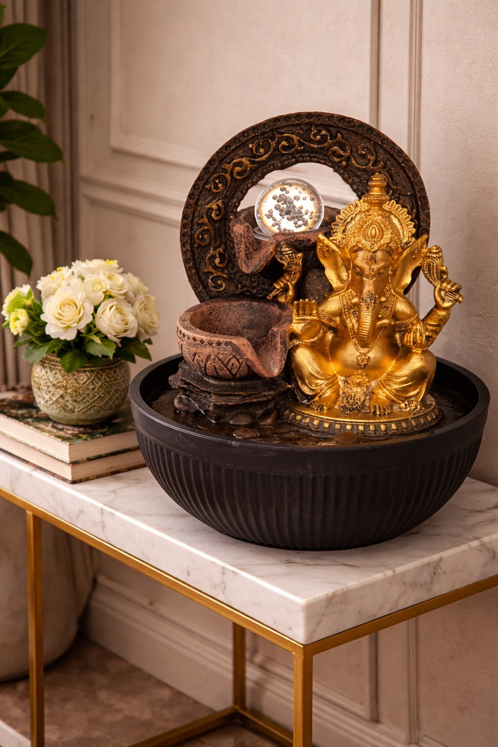 Ganesha Divine LED Water Fountain