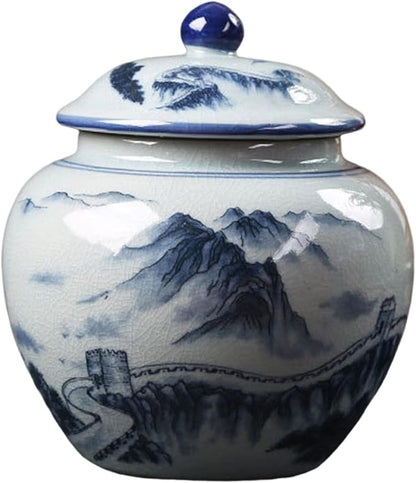 Antique Style Porcelain Ginger Jar Decorative Piece