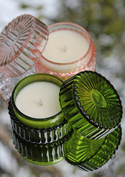 Luxury Glass Jar Scented Candle with Lid – Elegant Home Décor & Gifting