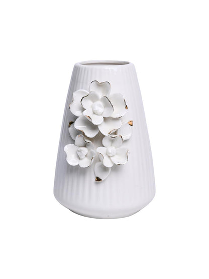 Ceramic White Vase for Home Decoration