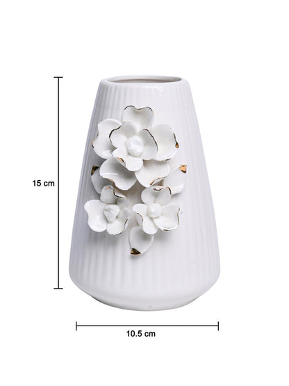 Ceramic White Vase for Home Decoration