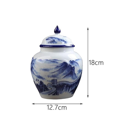 Chinese Style Porcelain Ginger Jar for Elegant Home Decor