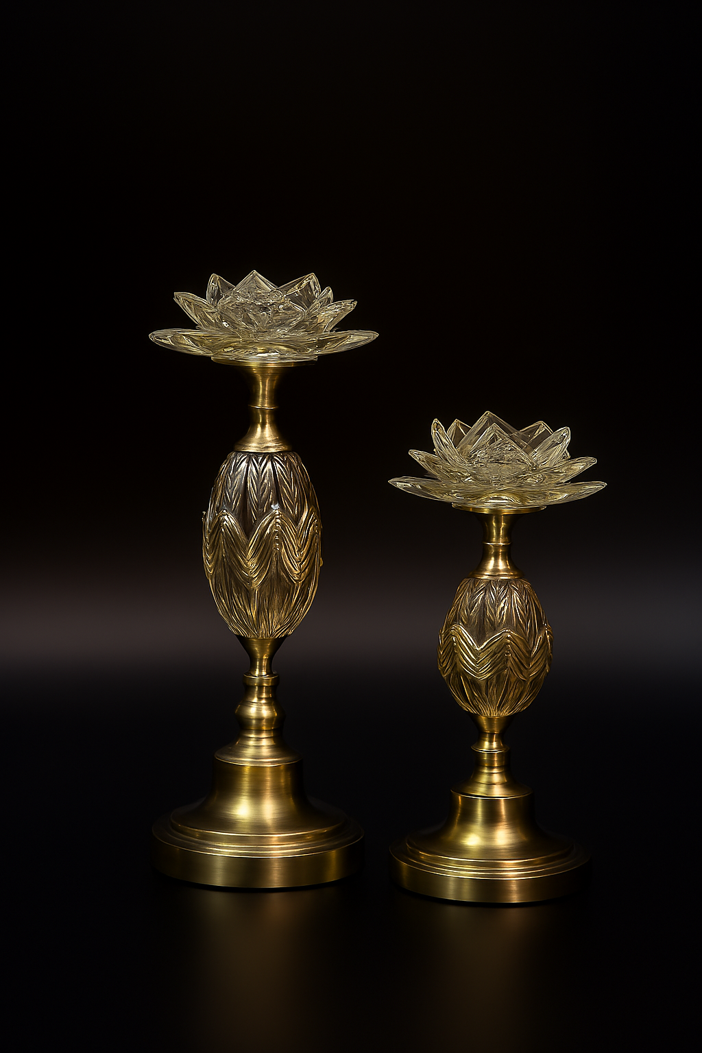 Crystal Lotus Candle Holder