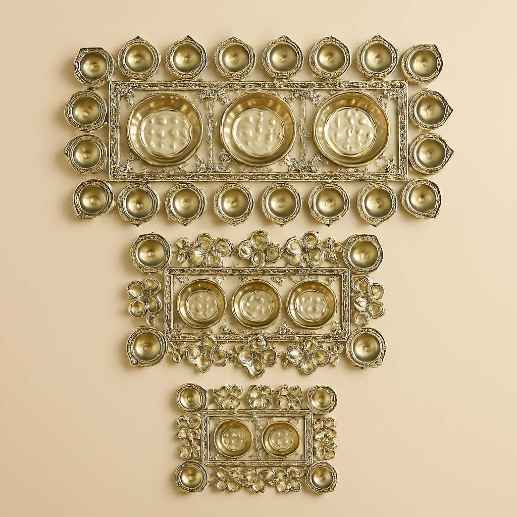Golden Diya Thali