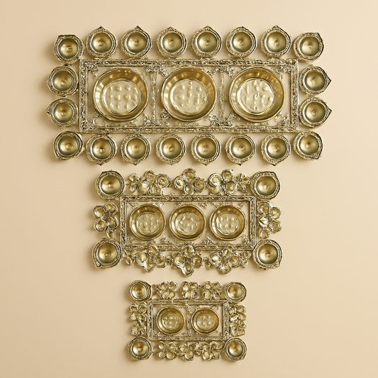Golden Diya Thali