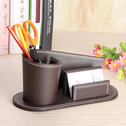 PU leather pen/pencil holders and organizers for desk