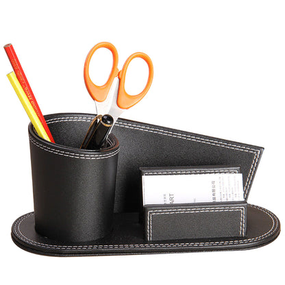 PU leather pen/pencil holders and organizers for desk