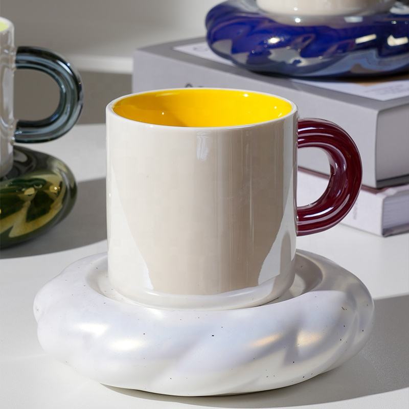 2 Pieces Glass Transparent Cup and Saucer 200ml