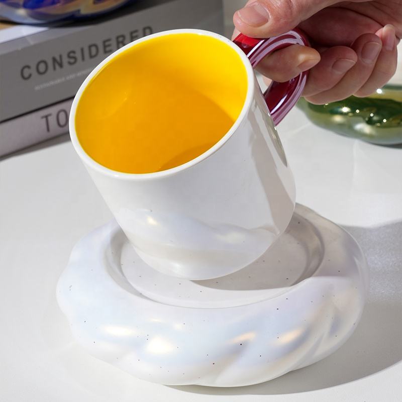 2 Pieces Glass Transparent Cup and Saucer 200ml