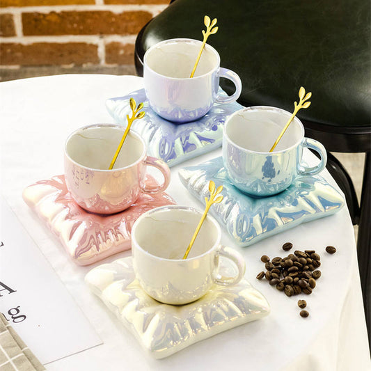 🎁 Ceramic Cup With Pillow Coaster (Discount)